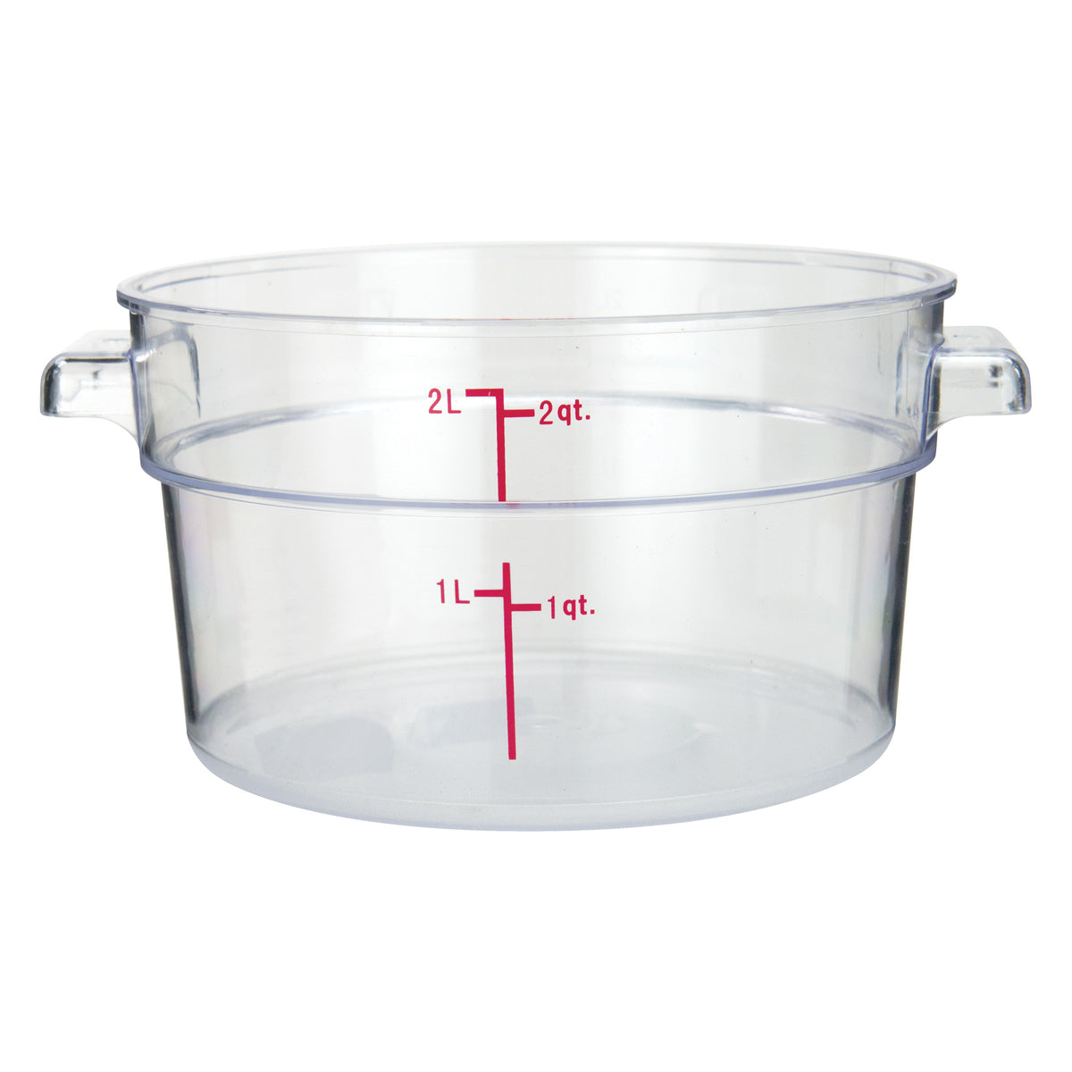Picture of Winco PCRC-2 Round Storage Container, Clear Polycarbonate - 2 qt.