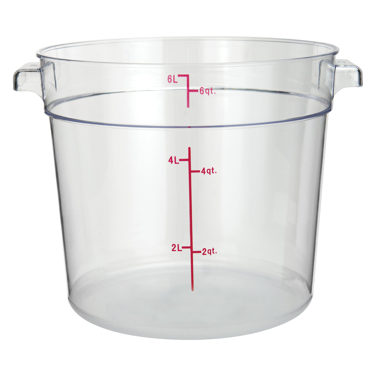 Picture of Winco PCRC-6 Round Storage Container, Clear Polycarbonate - 6 qt.