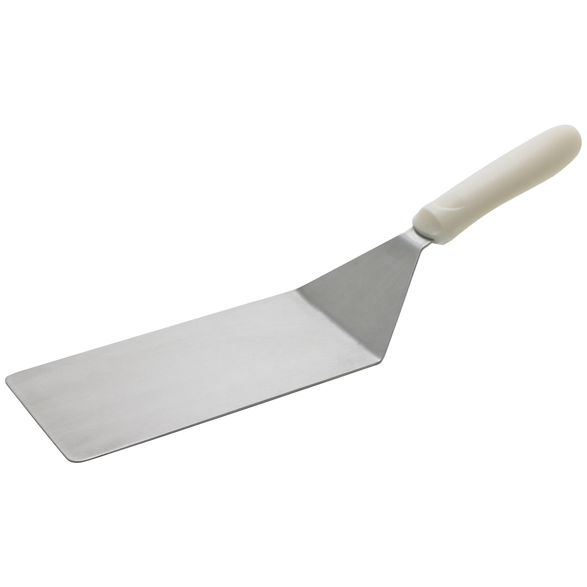 Picture of Winco TWP-42 Turner with Offset, White Polypropylene Handle, 8 x 4 in. Blade