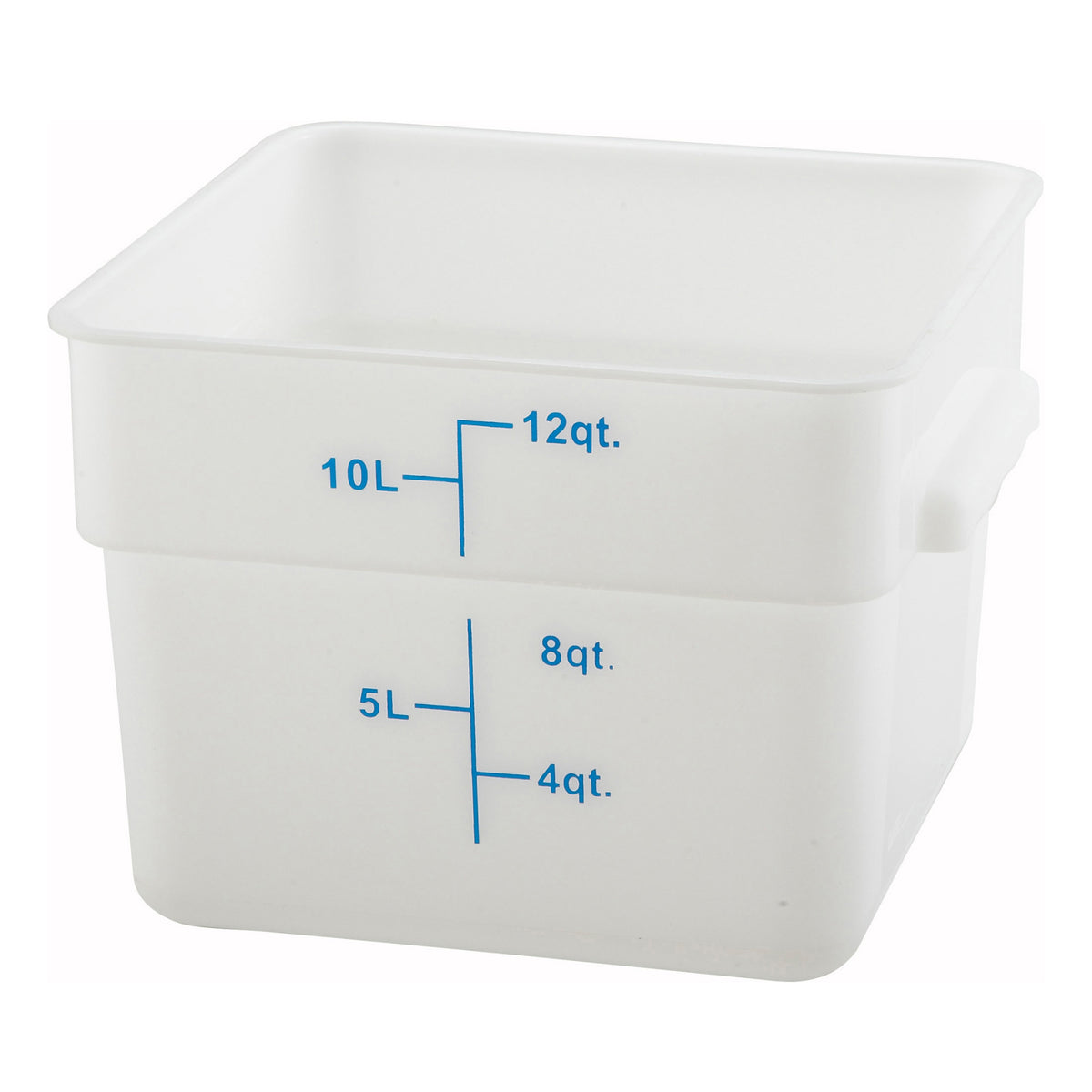 Picture of Winco PTSC-12 Square Storage Container, Translucent, Polypropylene - 12 qt.