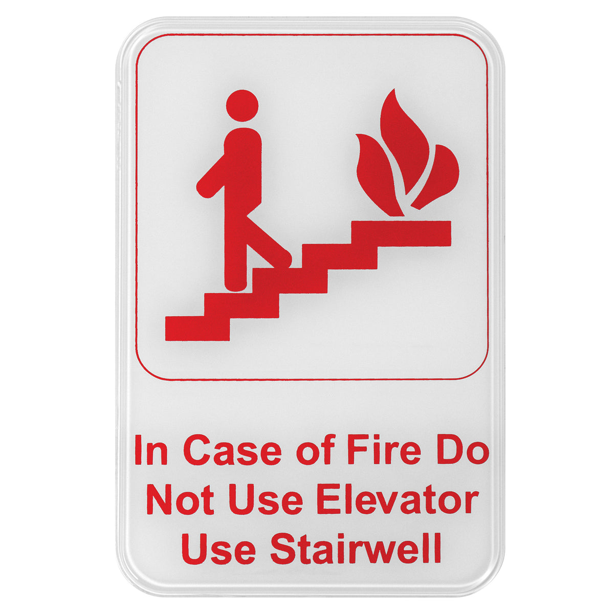 SGN-683W Information Sign, 6 x 9 in. - In Case of Fire