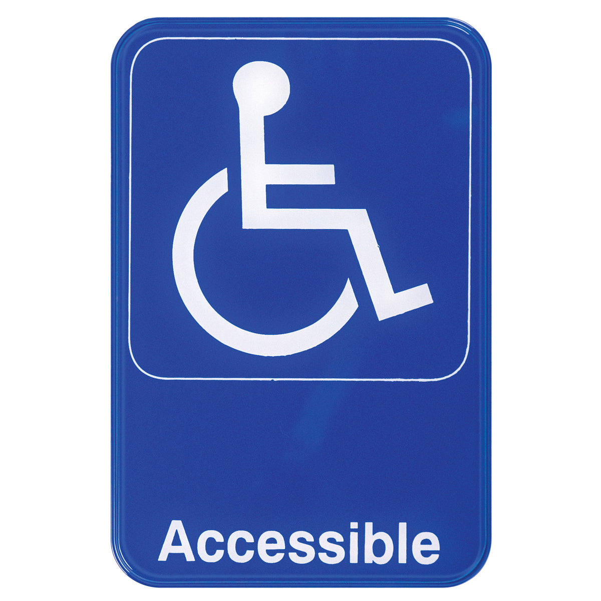 SGN-653B Information Sign, 6 x 9 in. - Wheelchair Accessible - Blue