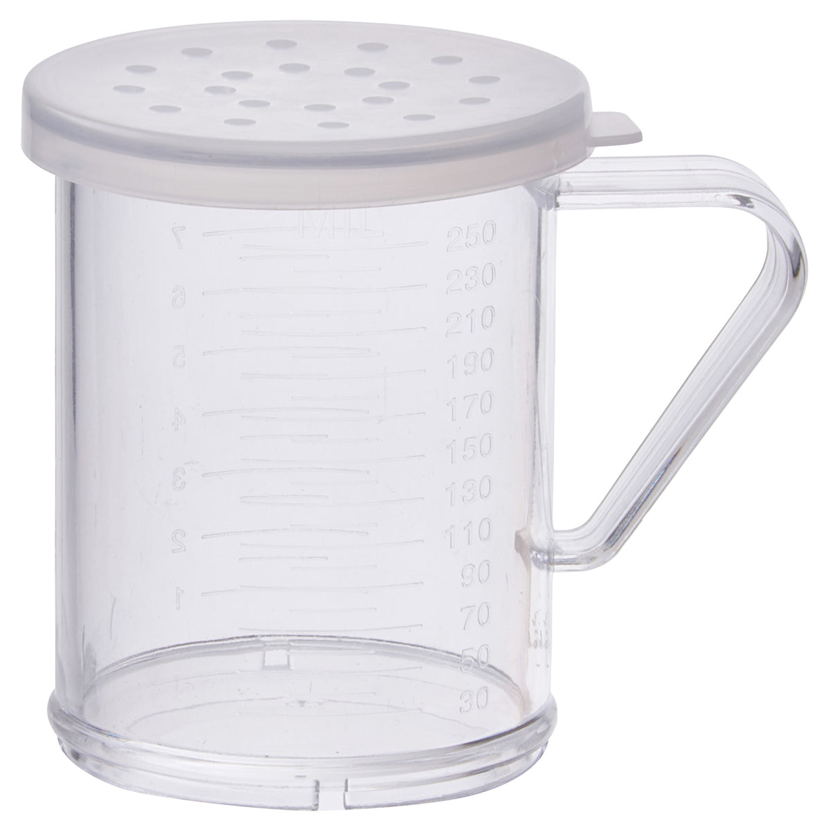 Picture of Winco PDG-10CL 10 oz Dredge with Clear Snap-On Lid - Large