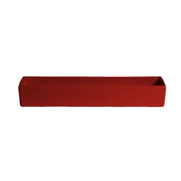 COMP34FR 1.73 qt. Square Straight Sided Salad Bar Bowl - Fire Red - Classic Finish - 6.5 in.