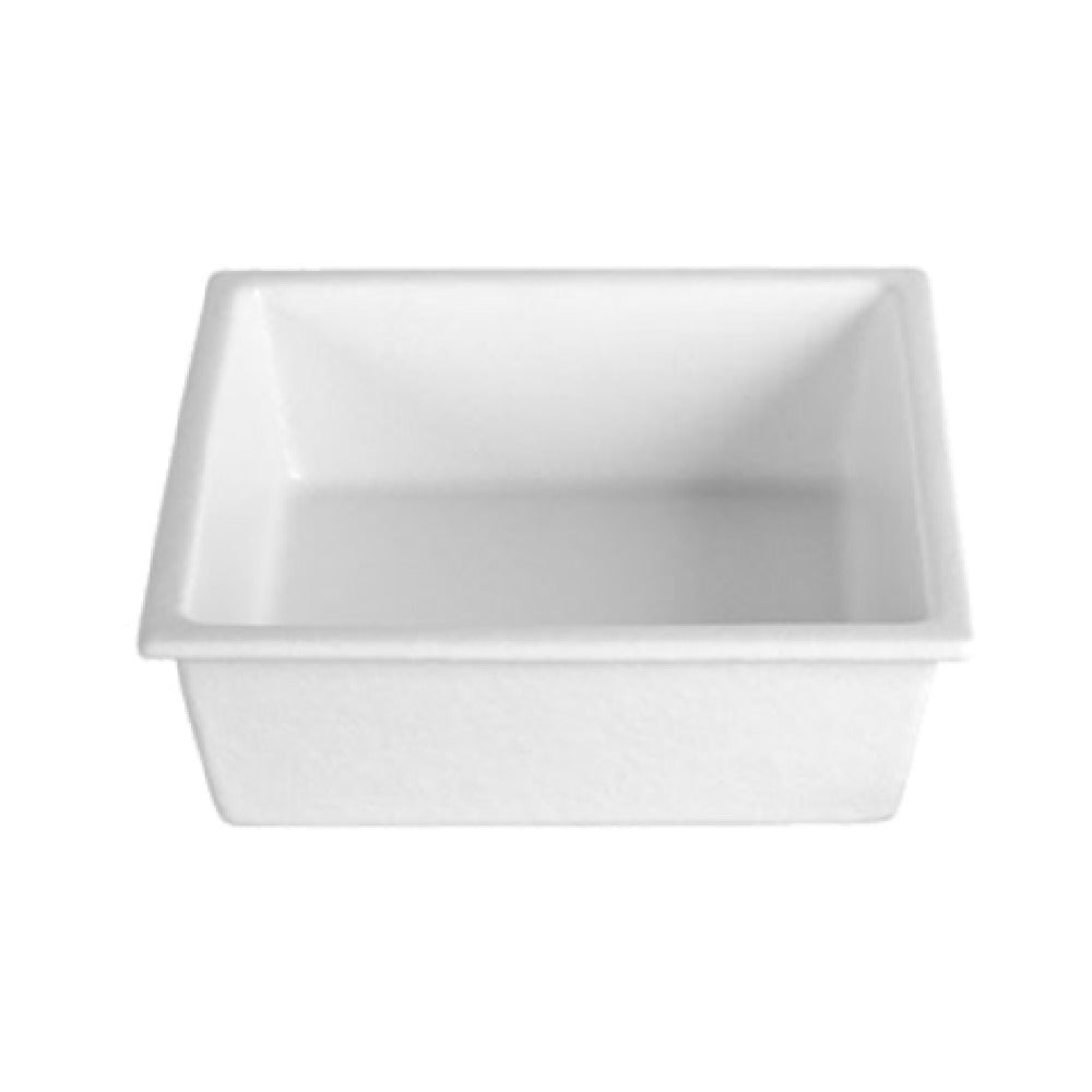 IS025S 2.6 qt. Square Salad Bar Bowl - Sand - 9.65 in. - 3 in. Deep