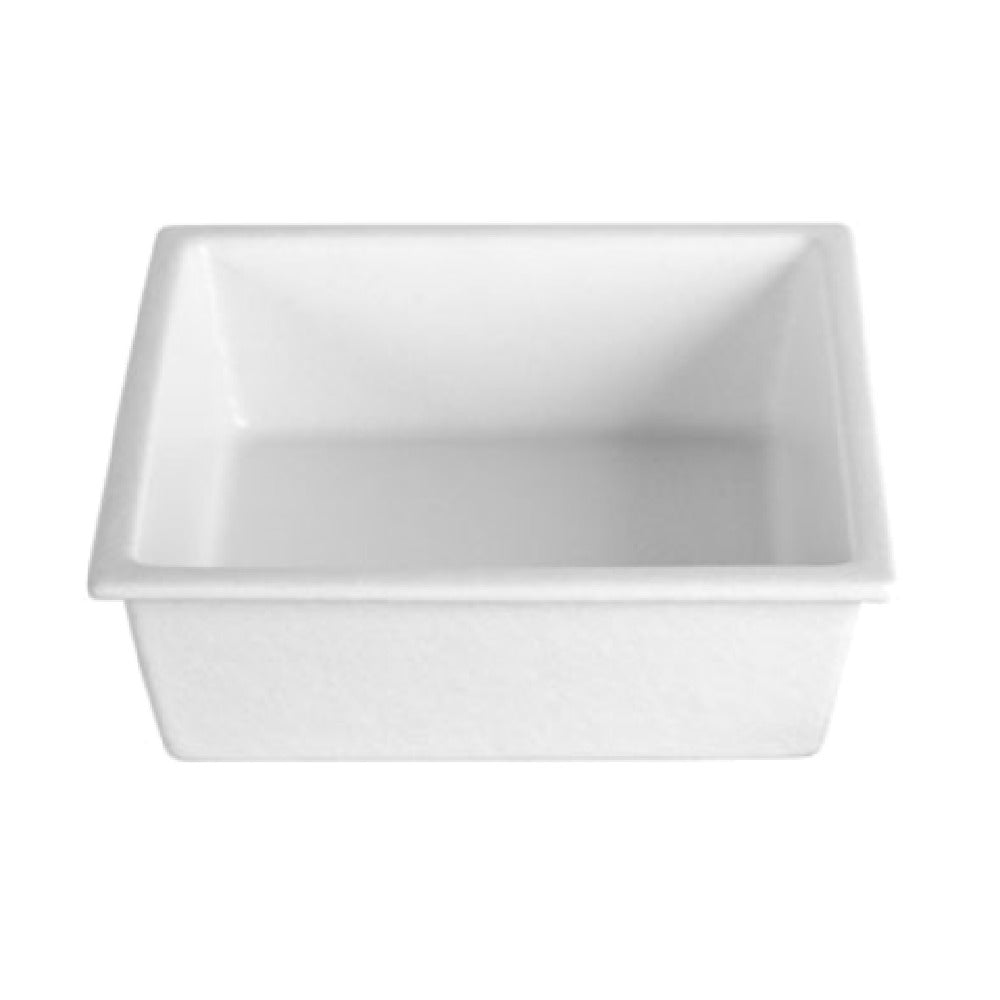 IS035WG 4.2 qt. Square Salad Bar Bowl - Willow Green - 9.65 in. - 4 in. Deep