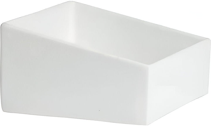 ISS15-MOD-WW 4.2 qt. Square Sloping Salad Bar Bowl - White - Mod Smooth Finish - 9.25 in. - 5.16 in. Deep - 5-3 in. Slope