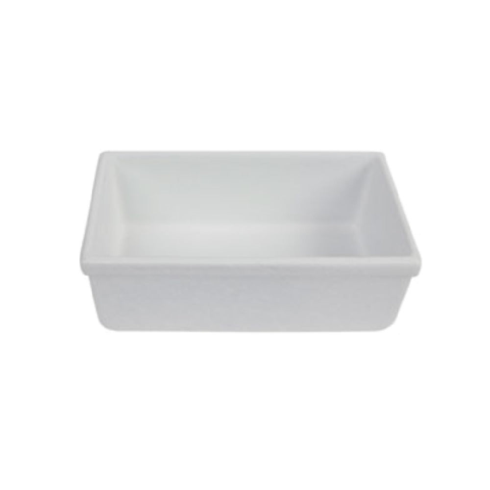 IU013FR 2.4 qt. Rectangular Salad Bar Bowl - Fire Red - 9.65 x 5.71 in. - 3.15 in. Deep