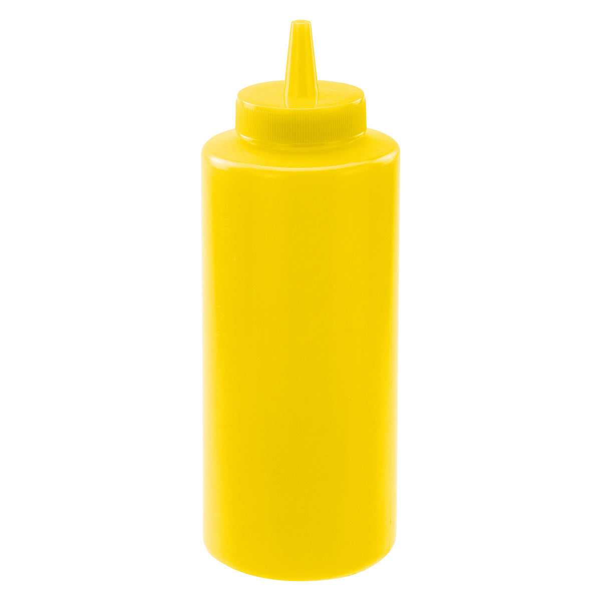 Picture of Winco PSB-12Y Regular Squeeze Bottles - 12 oz, Yellow - Pack of 6