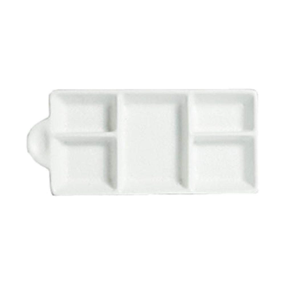 MJ602PC 10.14 oz 5 Division Condiment Bowl - Pacific Blue - 9.84 in. - 0.87 in. Deep