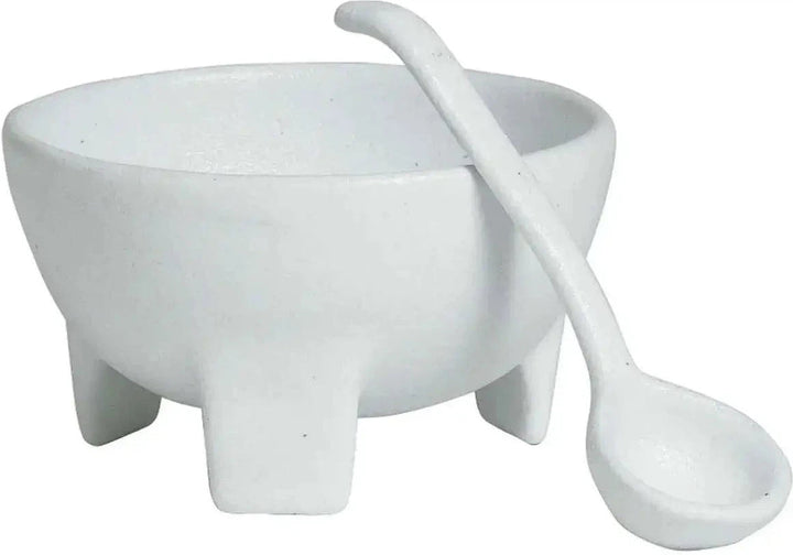 MJS01-MOD-WW 6.8 oz Molcajete Bowl - White - 4.3 in. - 2.4 in. Deep - Extra Small