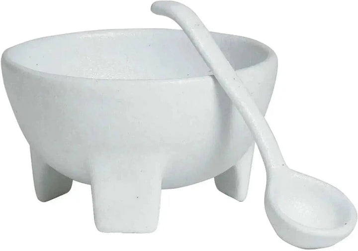 MJS04-MOD-WW 1.3 qt. Molcajete Bowl - White - Mod Smooth Finish - 7.1 in. - 4.1 in. Deep - Large