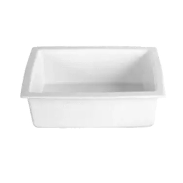 TPUD35LT 4.9 qt. Rectangular Half Size Deep Food Pan to Fit Tile 24 - Latte - 12.48 x 10.04 in. - 3.57 in. Deep