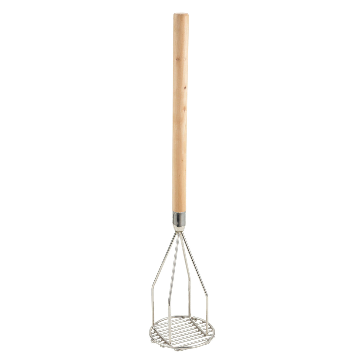 Picture of Winco PTM-24R Potato Masher with Wooden Handle - 5 x 24.5 in. Round