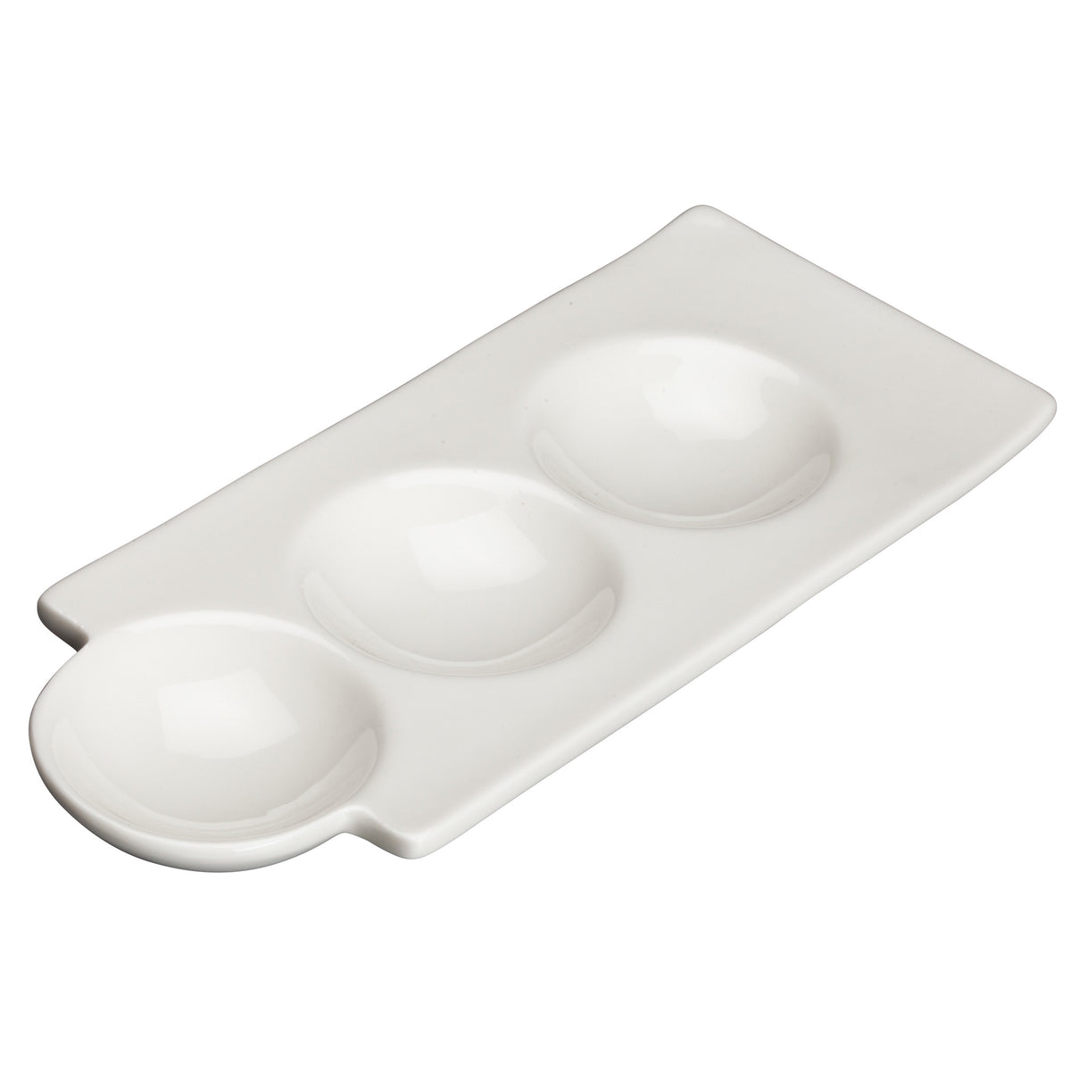 Picture of Winco WDP017-107 9.5 in. Porcelain Duo Dish, Bright White, 36 Piece