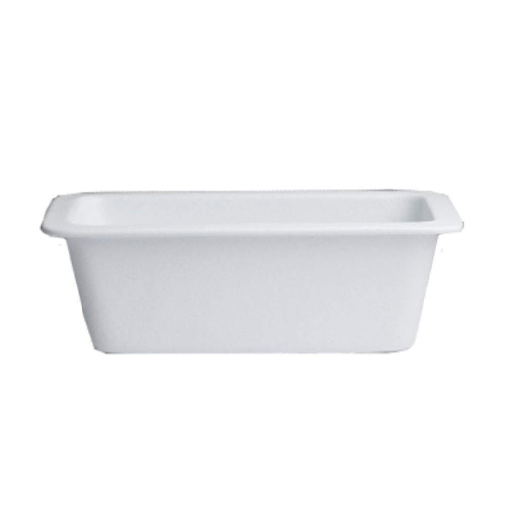 TPUD47LT 97.73 oz Rectangle Cast Aluminum with Resin Coating 1-3 Size Long Food Pan to Fits Tile 22 - Latte - 11.65 x 6.38 in. - 5 in. Deep