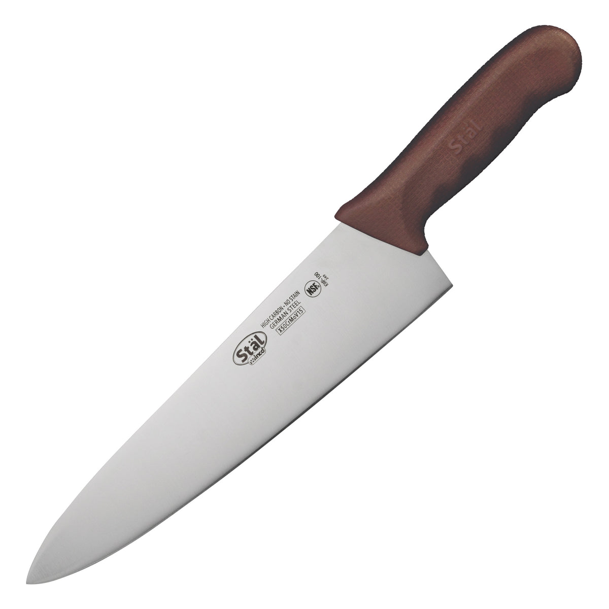 Picture of Winco KWP-100N Stal 10 in. Chefs Knife - Brown