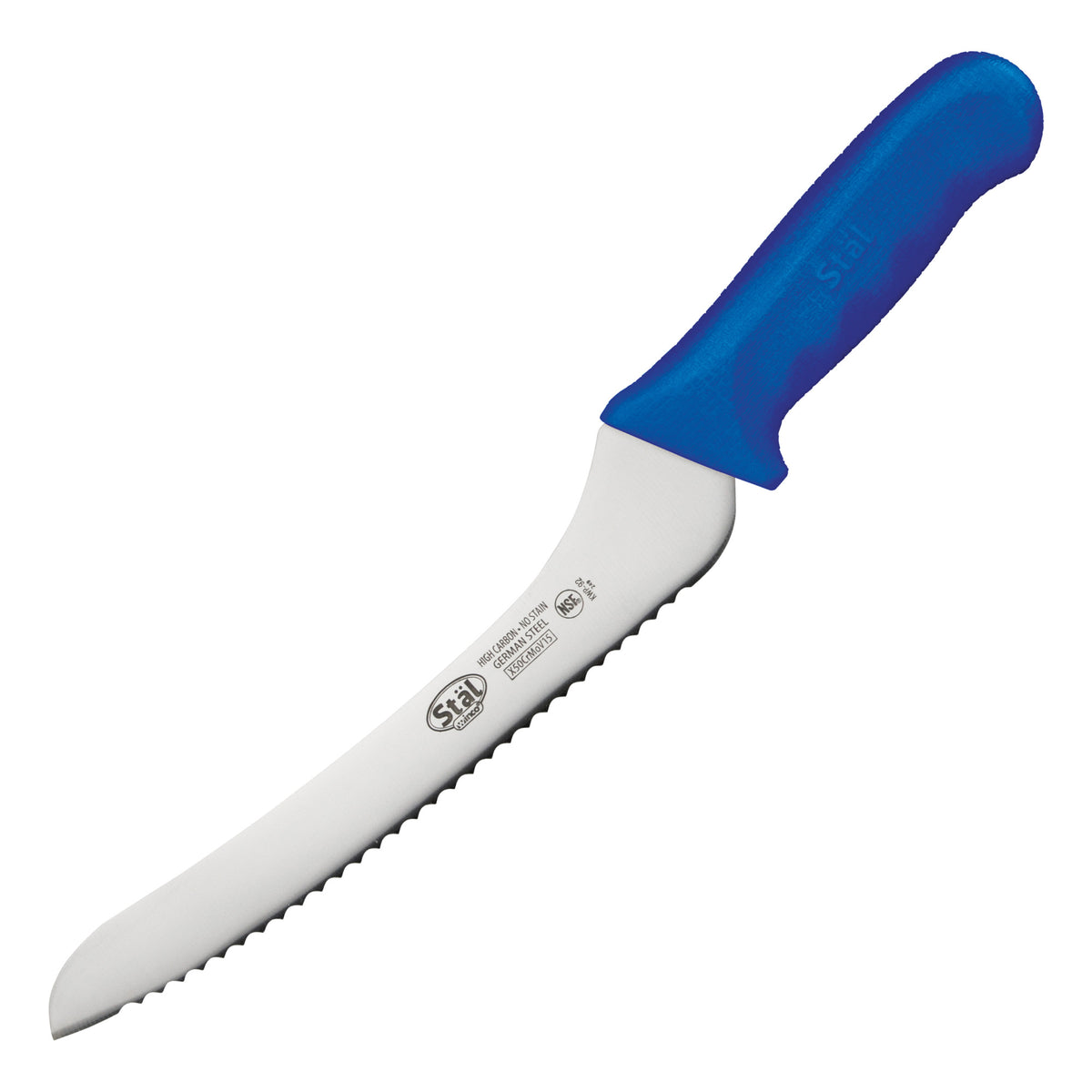 Picture of Winco KWP-92U Stal 9 in. Offset Utility & Bread Knife - Blue