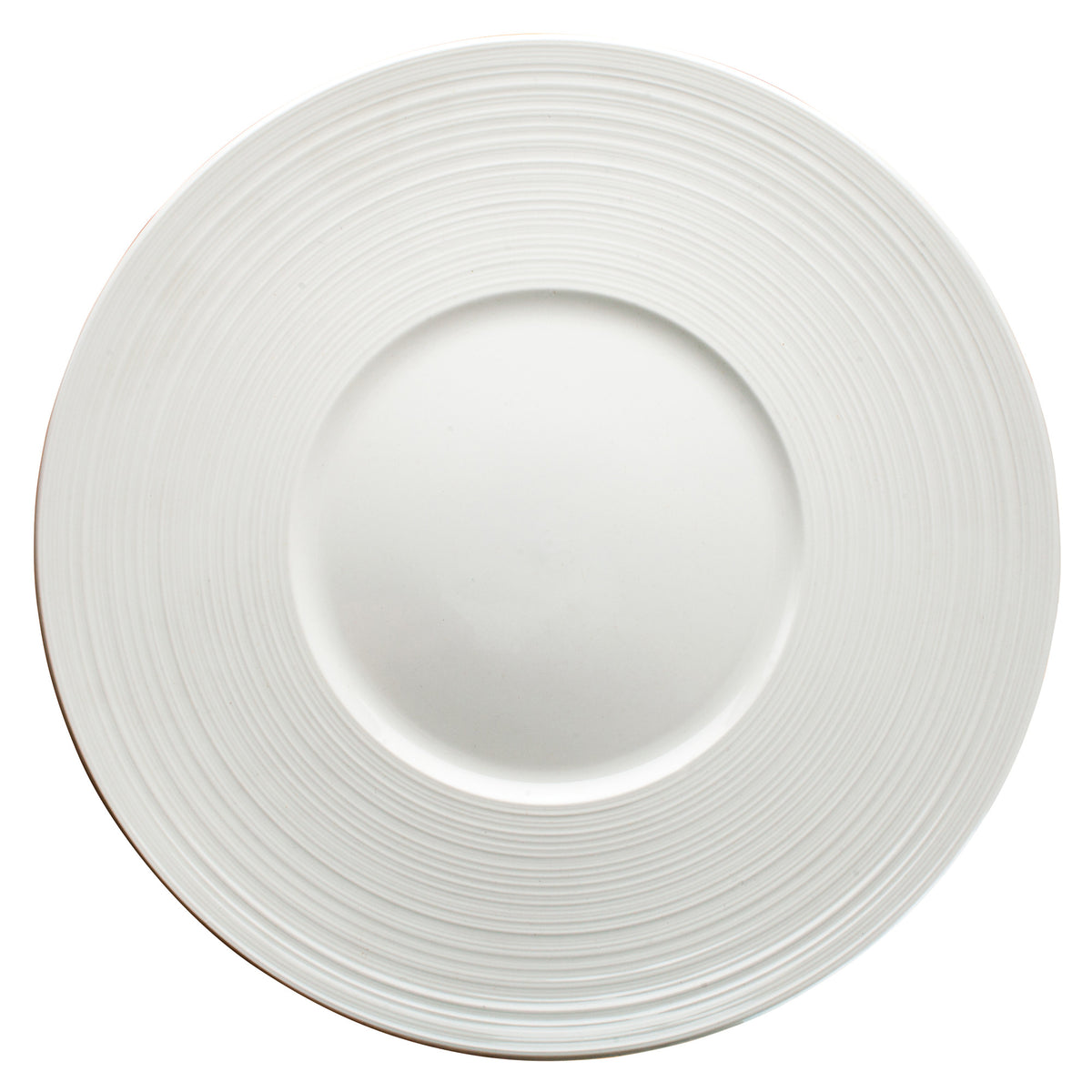 Picture of Winco WDP022-110 12.13 in. Dia. Porcelain Round Plate, Bright White, 12 Piece