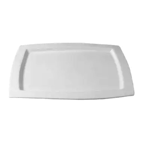 TU014G 23.5 x 16.2 in. Rectangular Serving Tray with No Handles - Gray - 1 in. Deep - Large