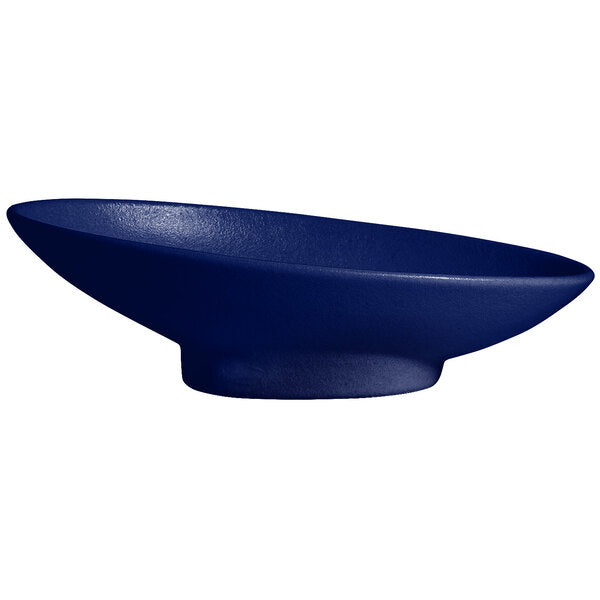 BO204-MOD-PC 16.9 x 9 in. Oval Sphere Dish - Pacific Blue - Mod Smooth Finish - 5.5 in. Deep - Large