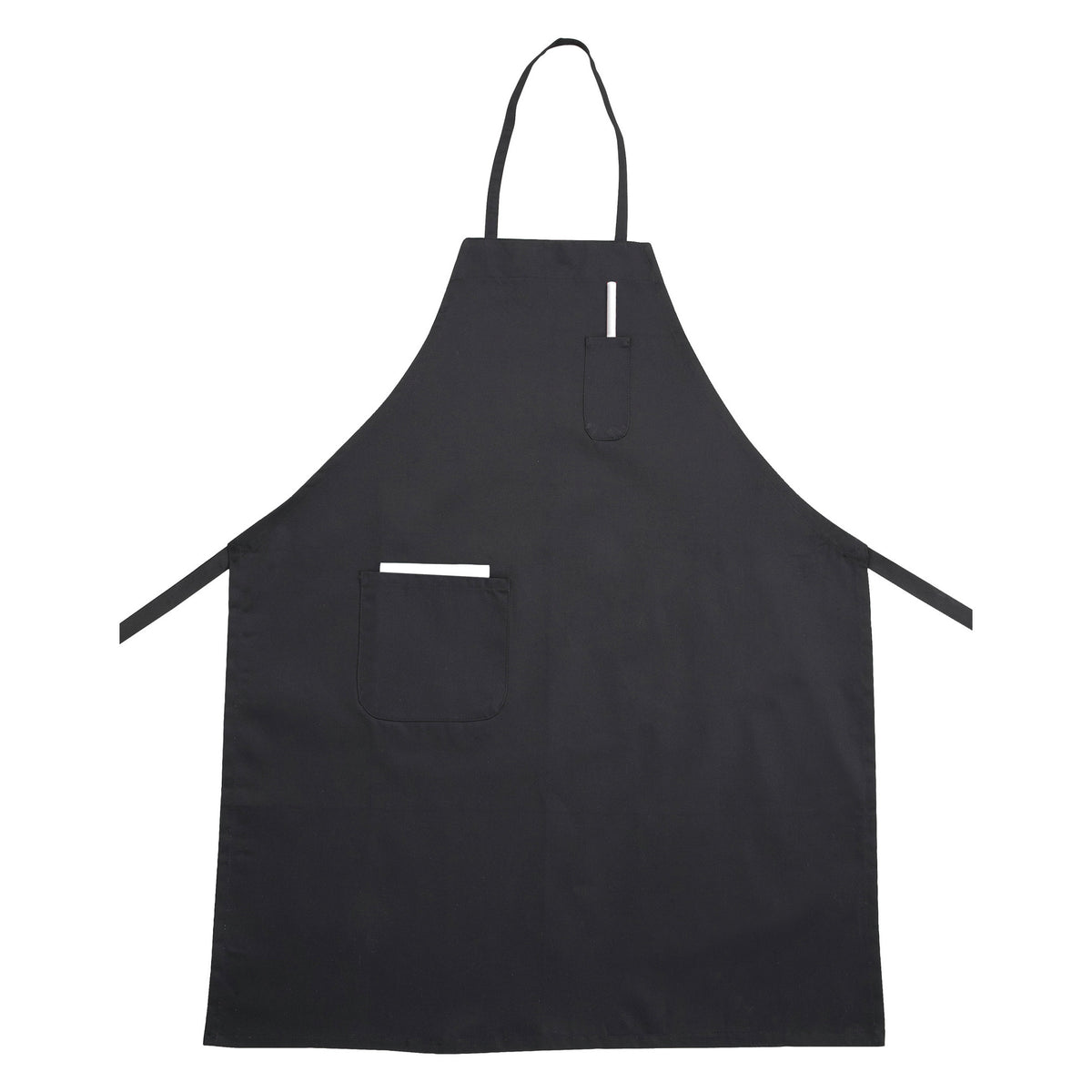 Picture of Winco BA-PBK Full-Length Bib Apron with Pockets - Black