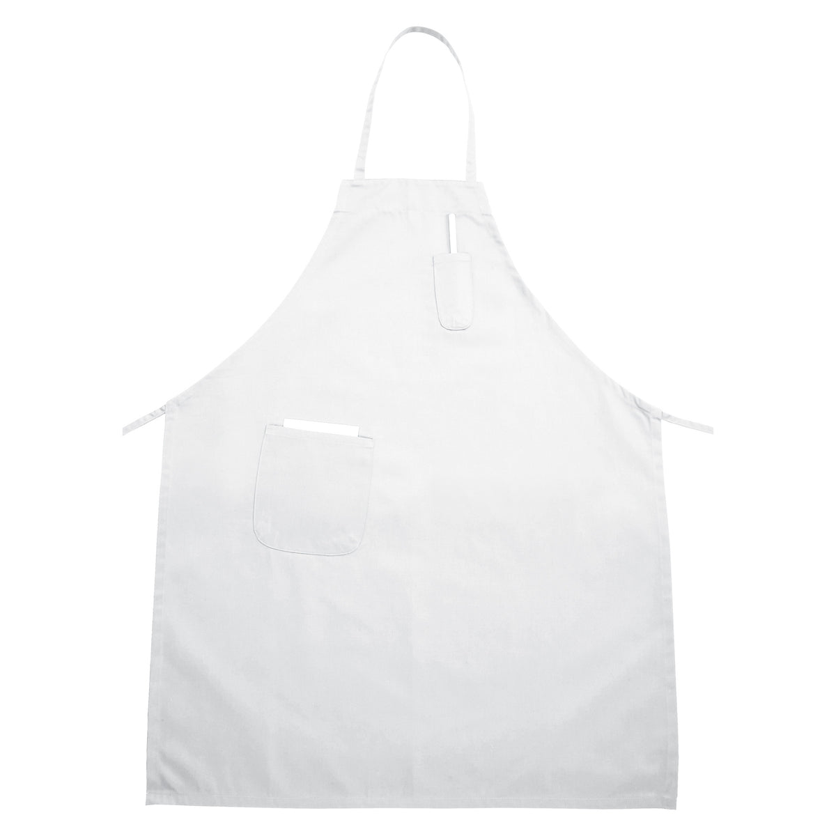 Picture of Winco BA-PWH Full-Length Bib Apron with Pockets - White