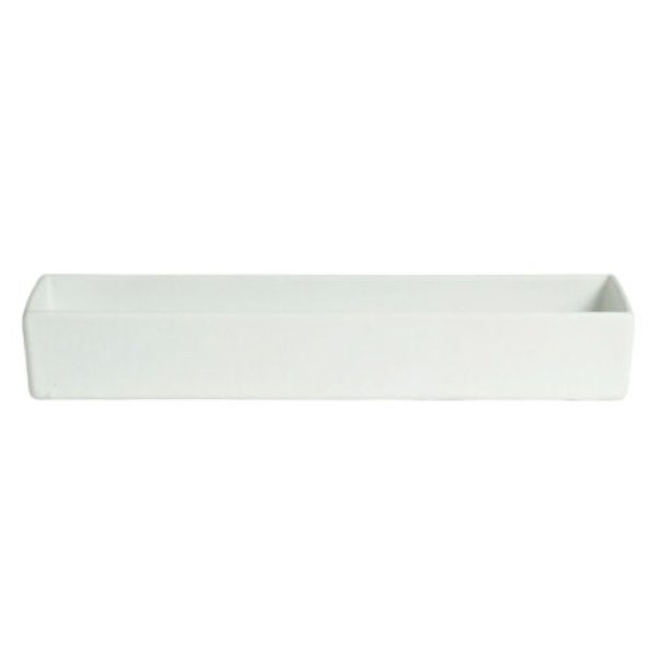 COMP59MW 7.90 qt. Rectangular Straight Sided Salad Bar Bowl - Marble White - Classic Finish - 19.5 x 9.75 in. - 4 in. Deep