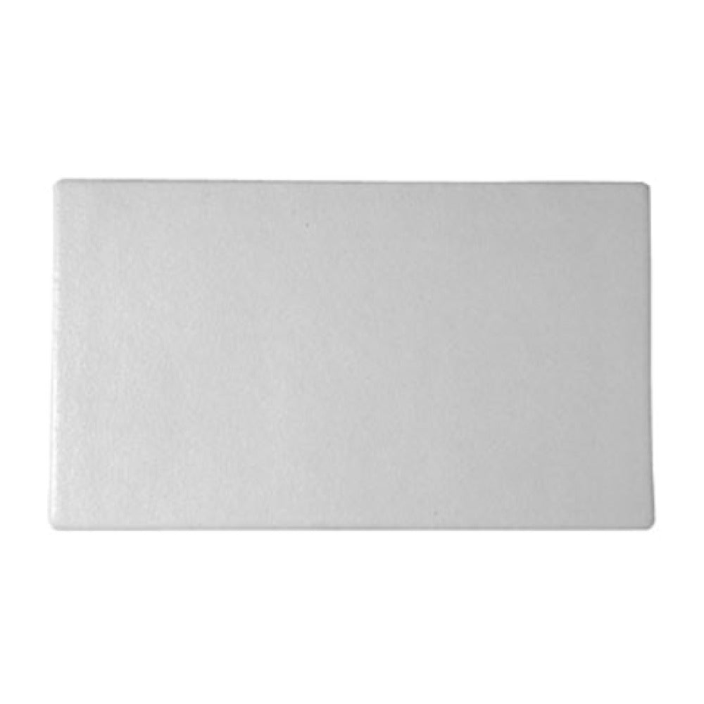 DU001MW 10.25 x 6.25 in. Rectangular Buffet Disc - Marble White - 0.5 in. Deep