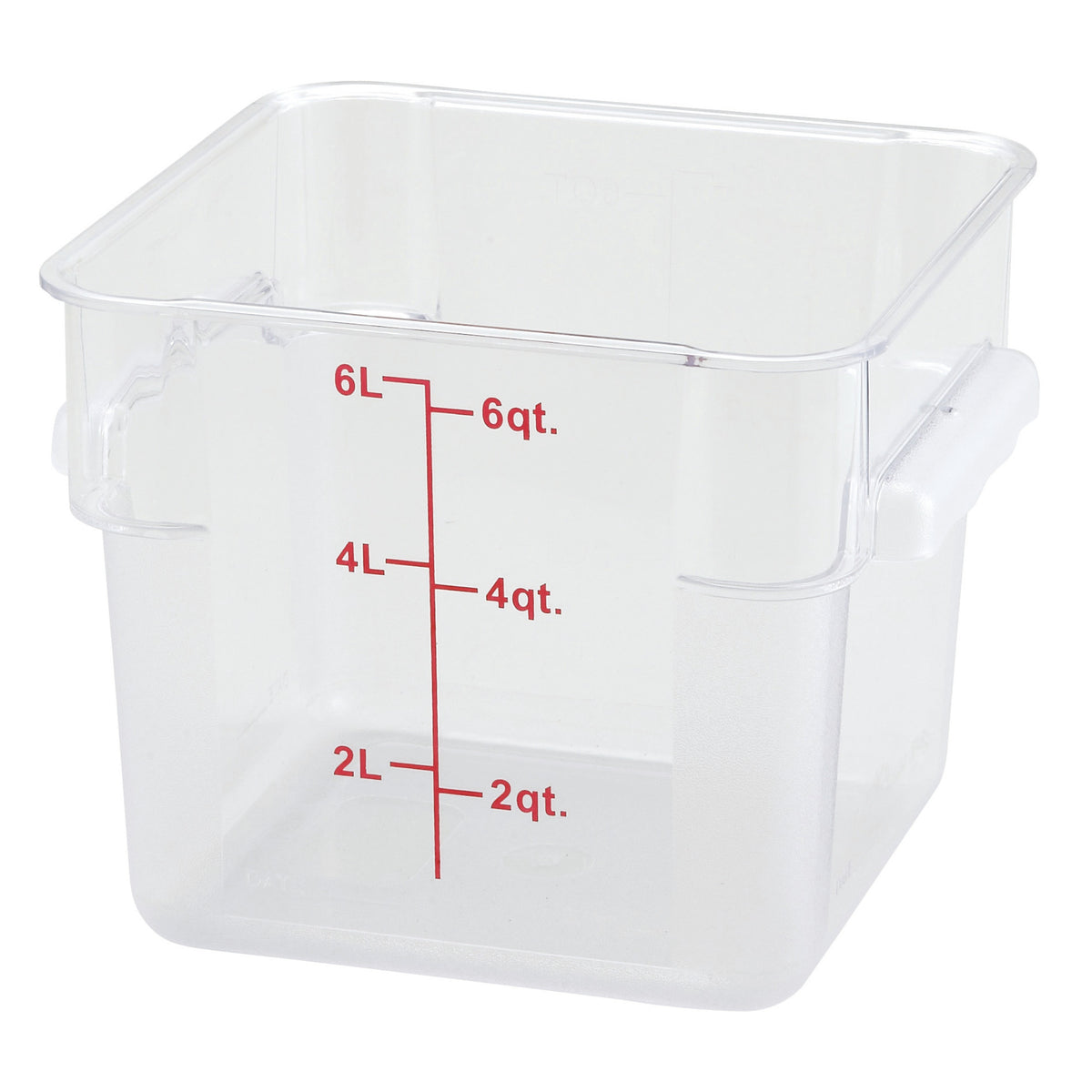 Picture of Winco PCSC-6C Square Storage Container, Clear Polycarbonate - 6 qt.