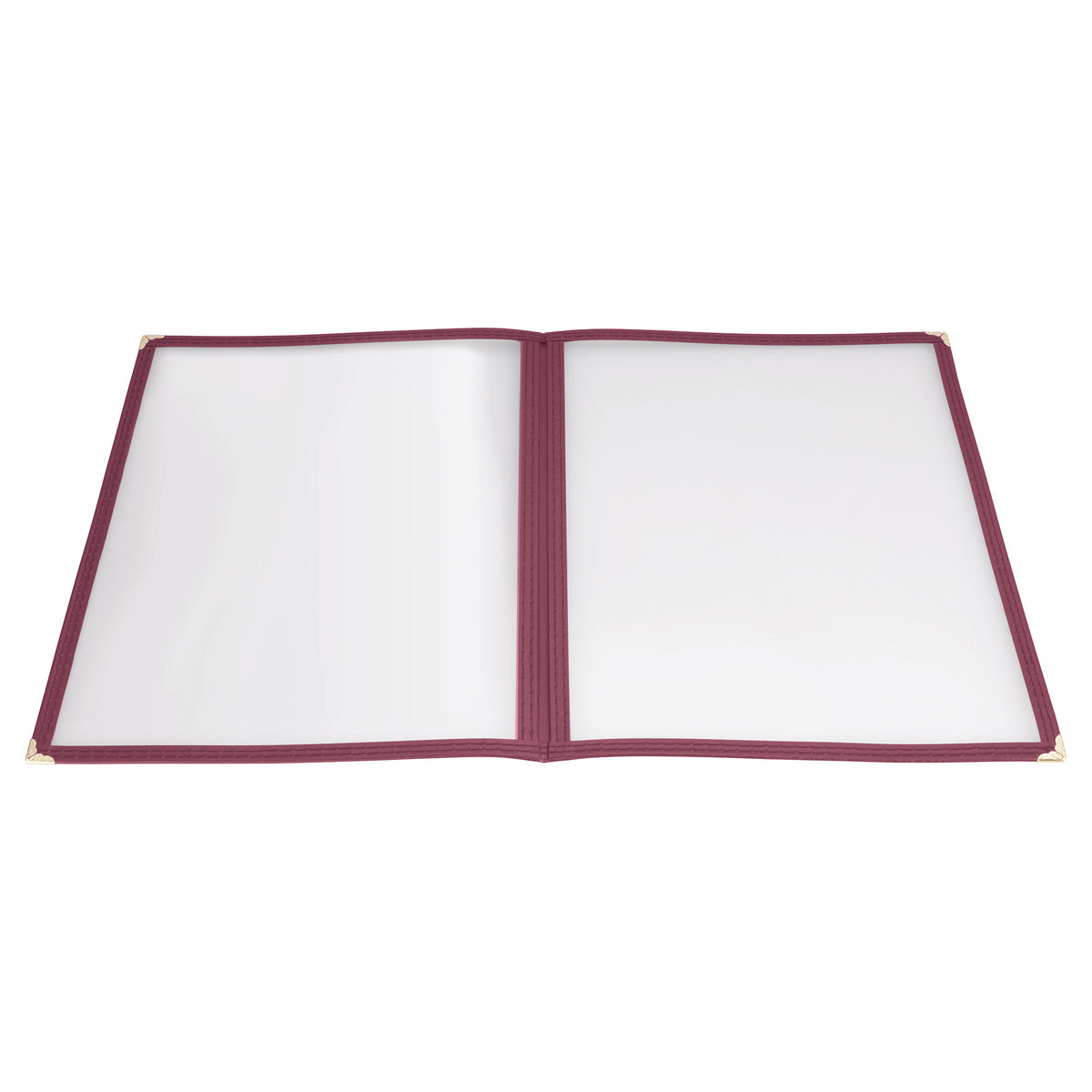 Picture of Winco PMCD-9U Book-Fold Double Panel Menu Cover - Burgundy, 9.38 x 12.13 in.
