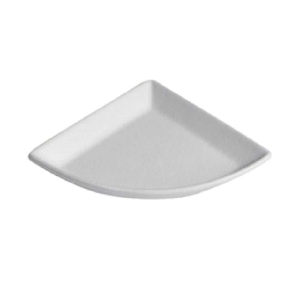 PM402G 13.4 x 9.4 in. Quarter Moon Platter - Gray - 1 in. Deep - Small