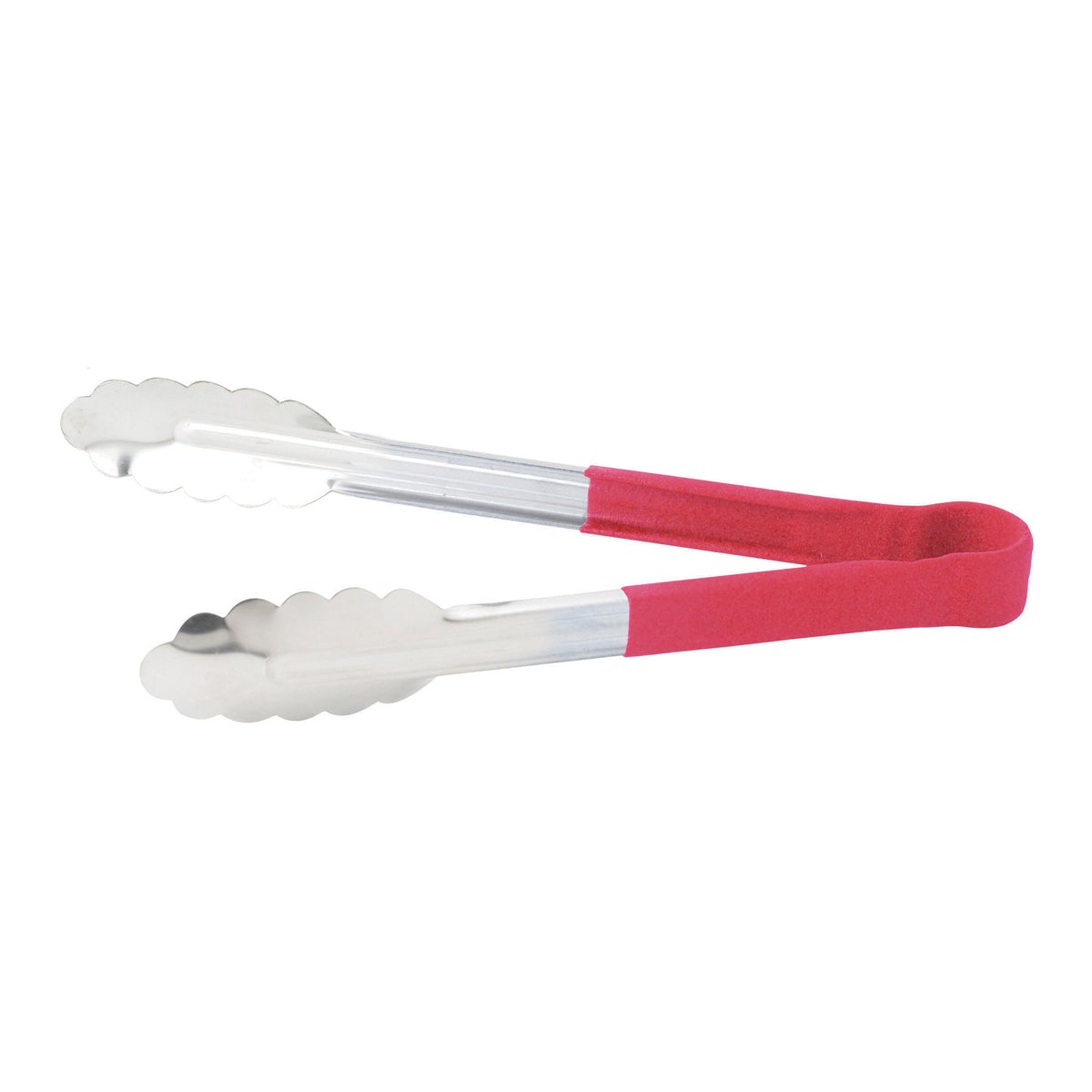 Picture of Winco UTPH-9R Heat Resistant Heavy-Duty Utility Tongs with Polypropylene Handle - 9 in., Red