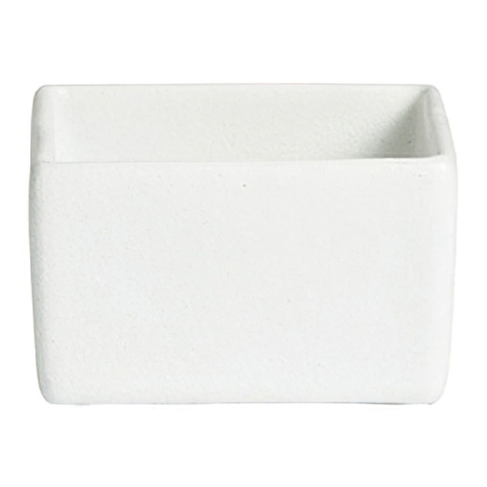 COMP01WW 25.36 oz Square Straight Sided Salad Bowl - Classic White - 5 in. - 3 in. Deep