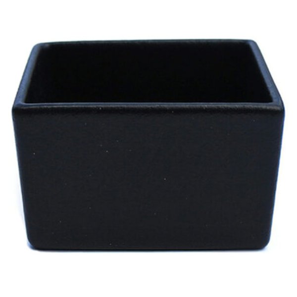 COMP01BB 25.36 oz Square Straight Sided Salad Bowl - Classic Black - 5 in. - 3 in. Deep