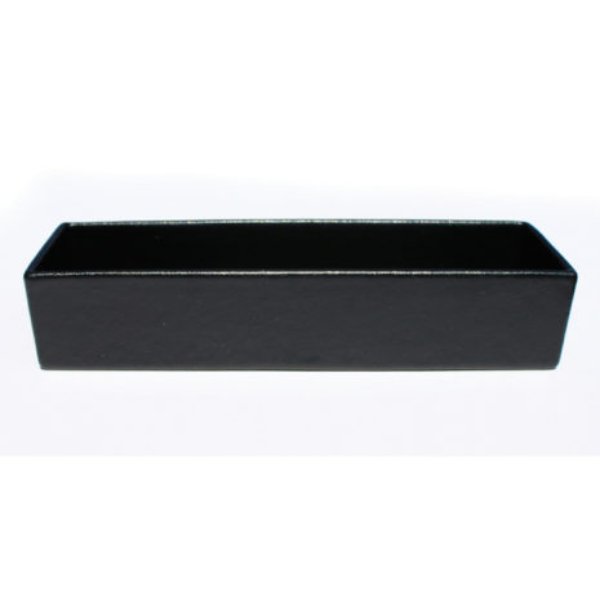 COMP06BB 1.8 qt. Rectangular Straight Sided Salad Bowl - Classic Black - 9.84 x 5.04 in. - 3 in. Deep