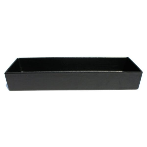 COMP04BB 5.3 qt. Rectangular Straight Sided Salad Bowl - Classic Black - 6.89 x 20 in. - 3 in. Deep