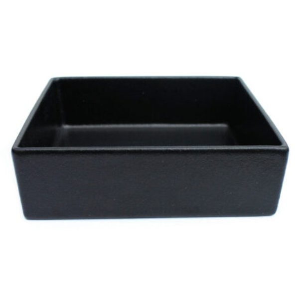 COMP03BB 3.9 qt. Square Straight Sided Salad Bowl - Classic Black - 10 in. - 3 in. Deep