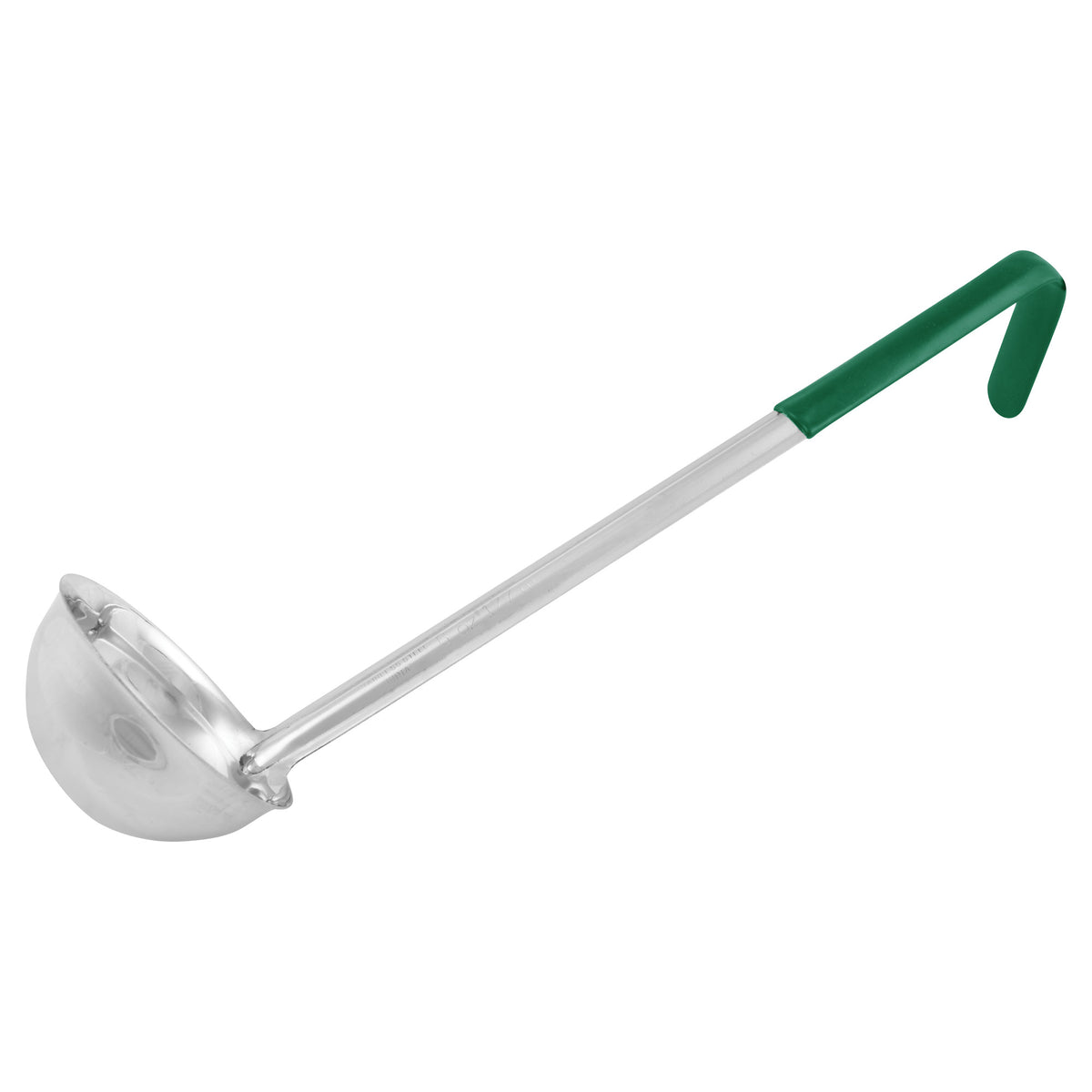 Picture of Winco LDCN-6 Prime Stainless Steel 6 oz Ladle, Green, NSF