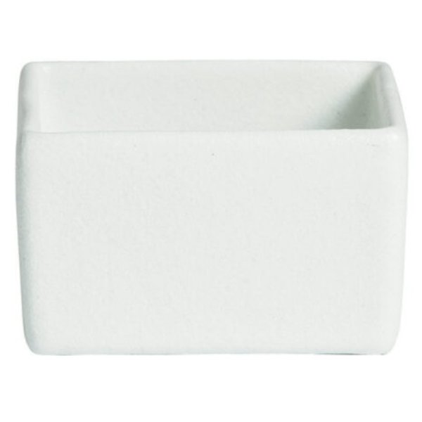 COMP13WW 1.7 qt. Square Straight Sided Salad Bar Bowl - White - Classic Finish - 6 in. - 4 in. Deep