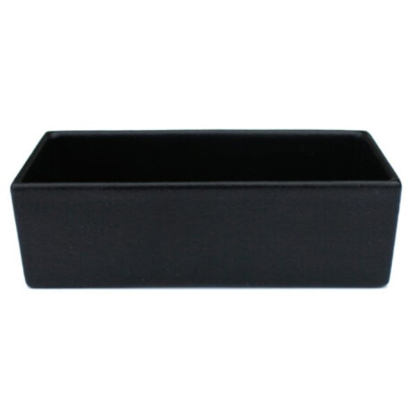 COMP05BB 2.6 qt. Rectangular Straight Sided Salad Bowl - Classic Black - 5 x 14.88 in. - 3 in. Deep