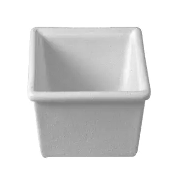 IS013BB 1.8 qt. Square Salad Bar Bowl - Classic Black - 6.3 in. - 5 in. Deep