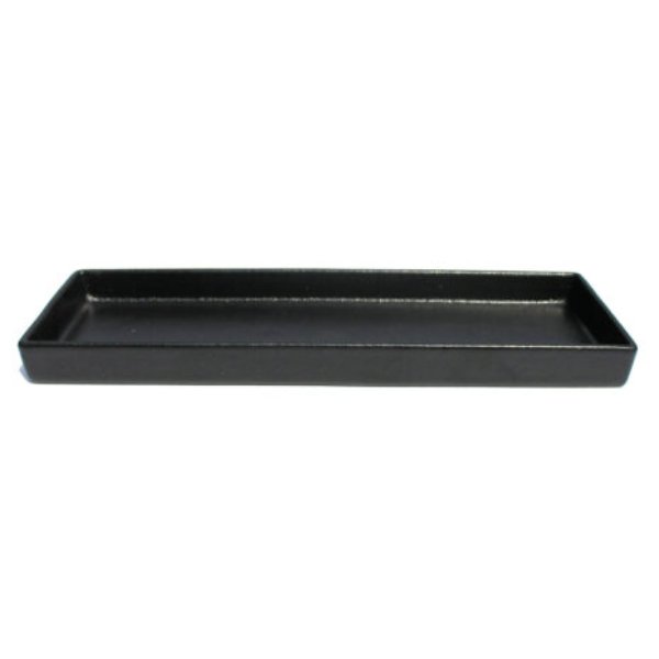 COMP09BB 2.1 qt. Rectangular Straight Sided Salad Bowl - Classic Black - 6.97 x 19.84 in. - 1.54 in. Deep