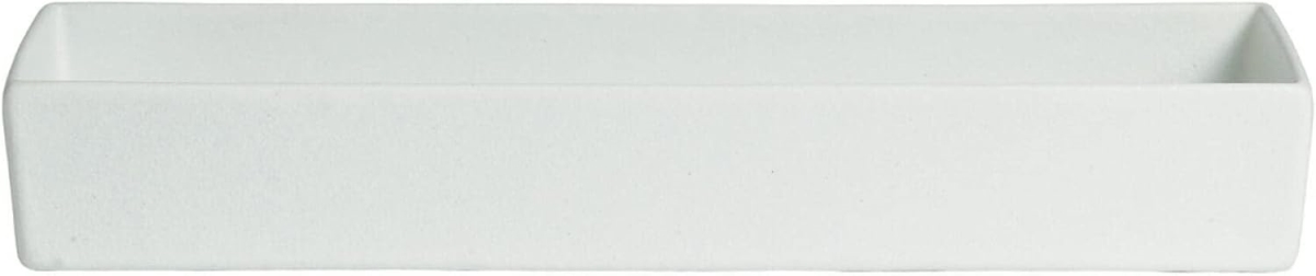 COMP14-MOD-WW 3.2 qt. Rectangular Straight Sided Salad Bar Bowl - White - Mod Smooth Finish - 18 x 5 in. - 3 in. Deep