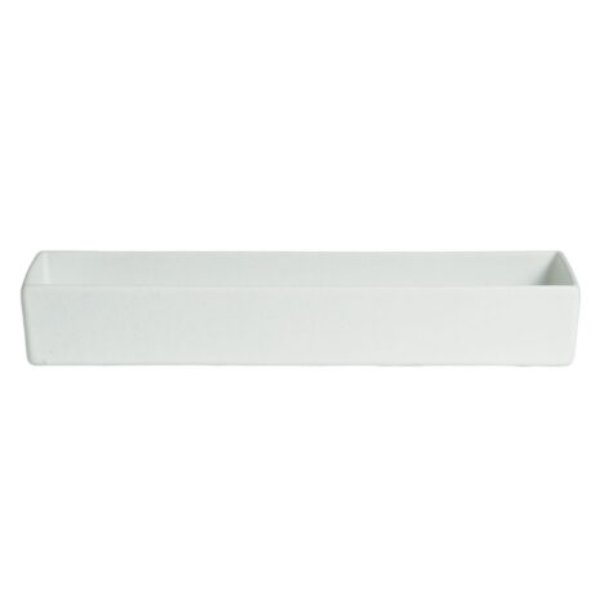COMP15-MOD-WW 10.6 qt. Rectangular Straight Sided Salad Bar Bowl - White - Mod Smooth Finish - 20 x 10 in. - 4 in. Deep