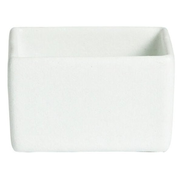 COMP22WW 2.9 qt. Square Straight Sided Salad Bar Bowl - White - Classic Finish - 9.75 in. - 3 in. Deep