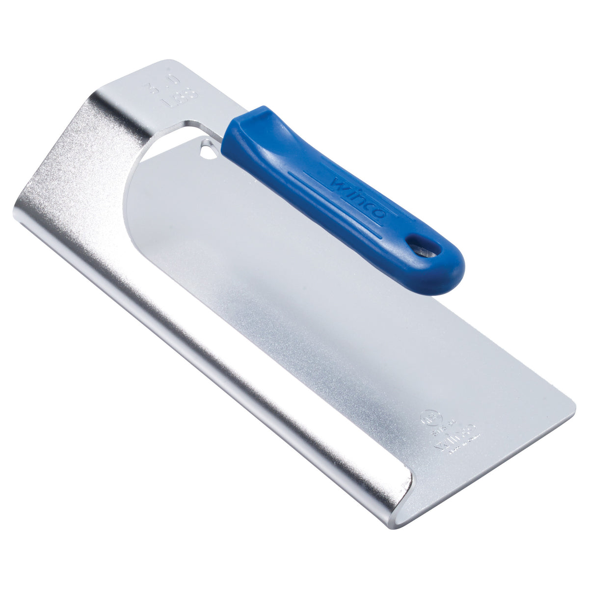 Picture of Winco SWS-94 18-8 Stainless Steel Steak Weight with Silicone Sleeve, 3 lbs - Blue