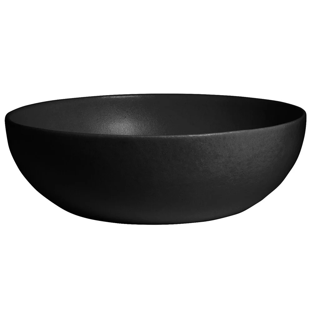 BRD18-MOD-BB 15.9 qt. Round Bowl - Black - Mod Smooth Finish - 19.5 in. - 7.1 in. Deep - Extra Large