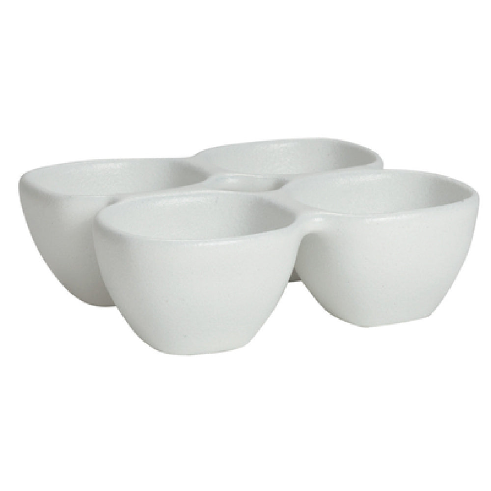 BS303-MOD- 10 oz 4 Division Condiment Bowl without Handle - Mod Finish - 8.66 in. - 3.15 in. Deep