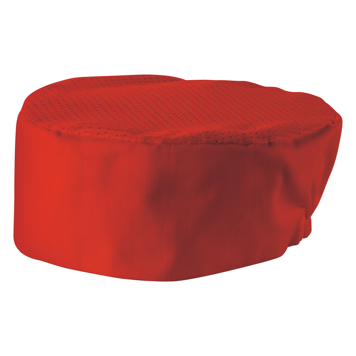 Winco CHPB-3RX Signature Chef Chef Pillbox Hat - Poly-Cotton, Red, X-Large
